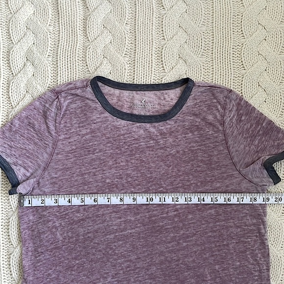 ⚡️3 for $20⚡️ American Eagle Soft Heathered Ringer T-Shirt - Picture 4 of 6